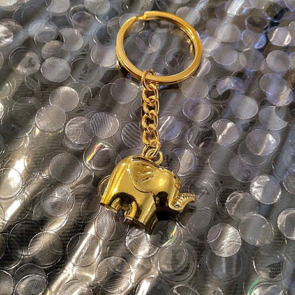 Golden Elephant Keychain